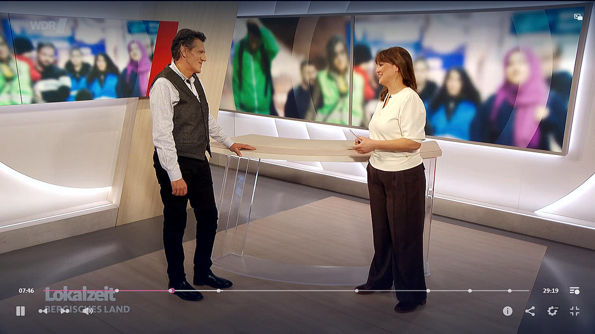 Gero Sinha bei der WDR Lokalzeit bergisches Land